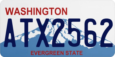 WA license plate ATX2562