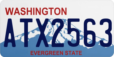 WA license plate ATX2563