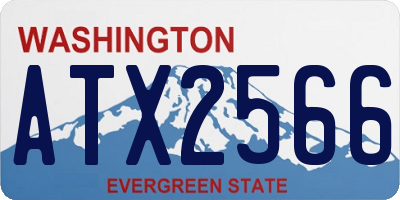 WA license plate ATX2566