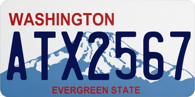 WA license plate ATX2567