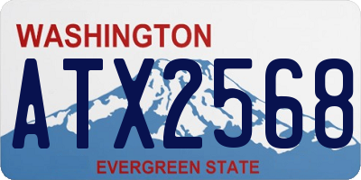 WA license plate ATX2568