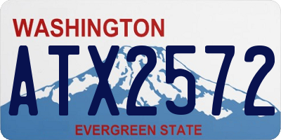 WA license plate ATX2572