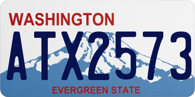 WA license plate ATX2573