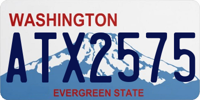 WA license plate ATX2575