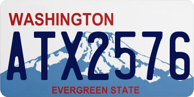 WA license plate ATX2576
