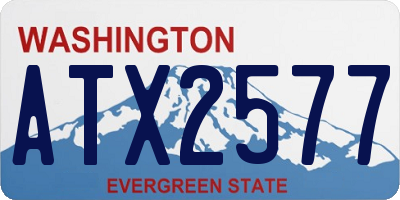 WA license plate ATX2577