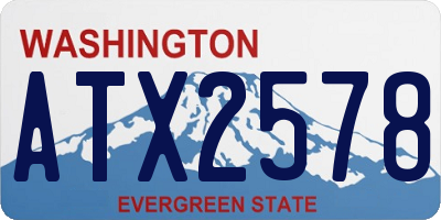 WA license plate ATX2578
