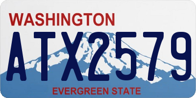 WA license plate ATX2579