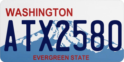 WA license plate ATX2580