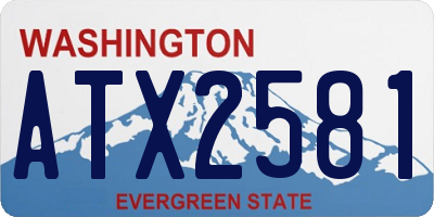WA license plate ATX2581