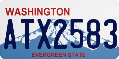 WA license plate ATX2583