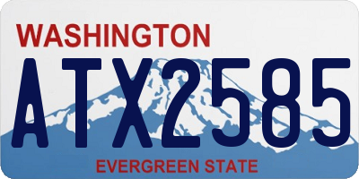 WA license plate ATX2585