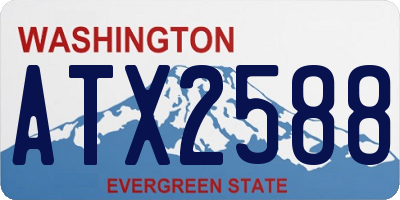 WA license plate ATX2588