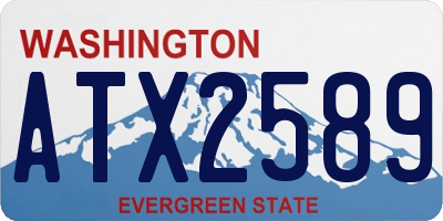 WA license plate ATX2589