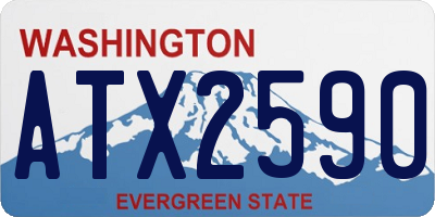 WA license plate ATX2590
