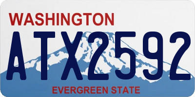WA license plate ATX2592