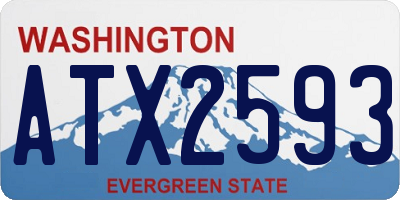 WA license plate ATX2593