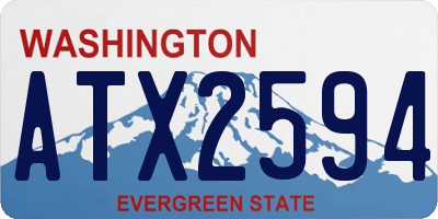 WA license plate ATX2594