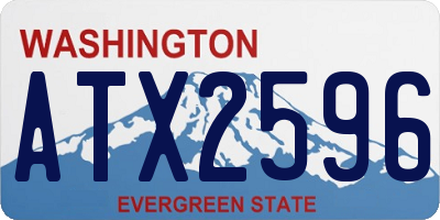 WA license plate ATX2596