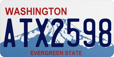 WA license plate ATX2598