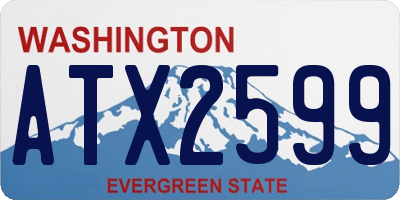 WA license plate ATX2599