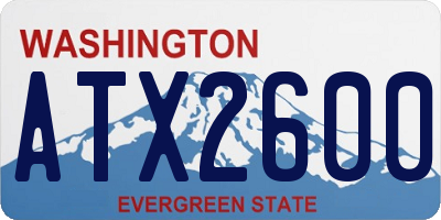 WA license plate ATX2600