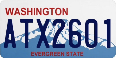 WA license plate ATX2601