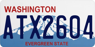 WA license plate ATX2604