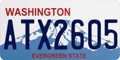WA license plate ATX2605