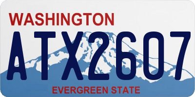 WA license plate ATX2607
