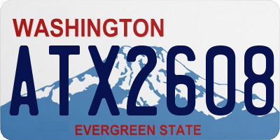 WA license plate ATX2608