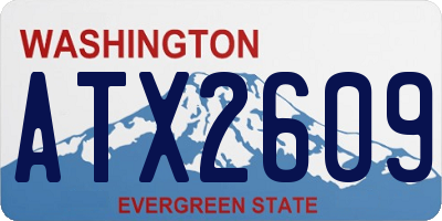 WA license plate ATX2609