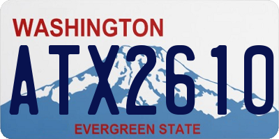 WA license plate ATX2610
