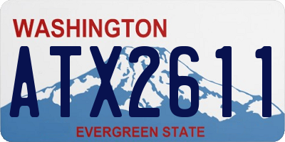 WA license plate ATX2611