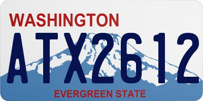 WA license plate ATX2612