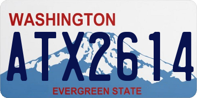 WA license plate ATX2614