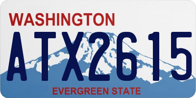 WA license plate ATX2615