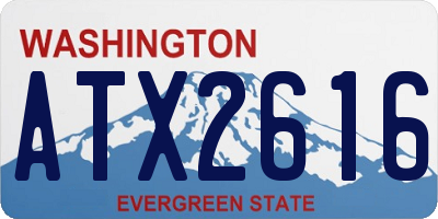 WA license plate ATX2616