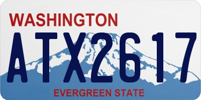 WA license plate ATX2617