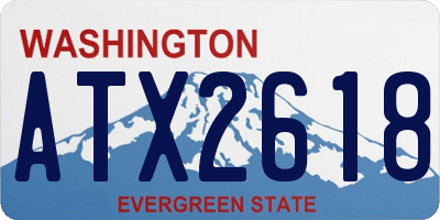 WA license plate ATX2618