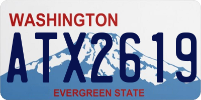 WA license plate ATX2619
