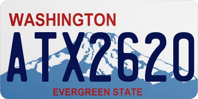 WA license plate ATX2620