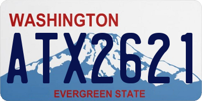 WA license plate ATX2621