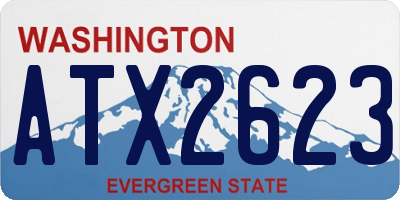 WA license plate ATX2623