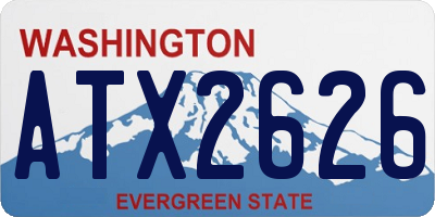 WA license plate ATX2626