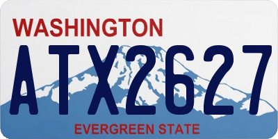 WA license plate ATX2627