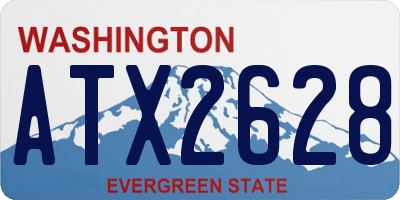 WA license plate ATX2628