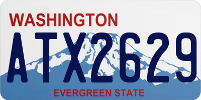 WA license plate ATX2629