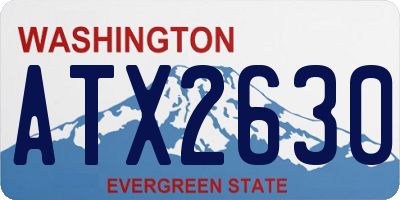 WA license plate ATX2630