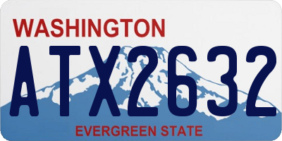 WA license plate ATX2632